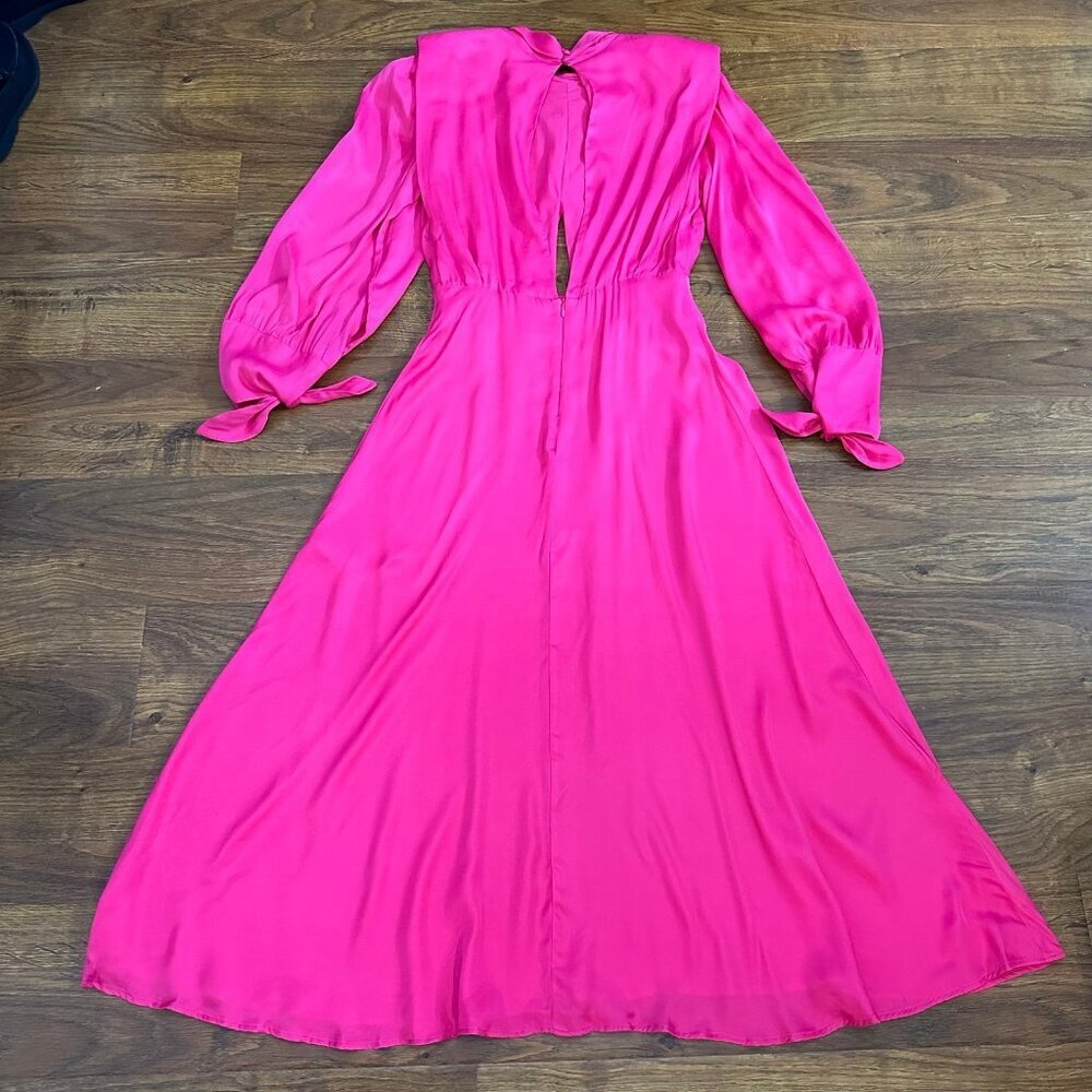 Farm Rio midi open back satin dress M - Picture 7 of 10